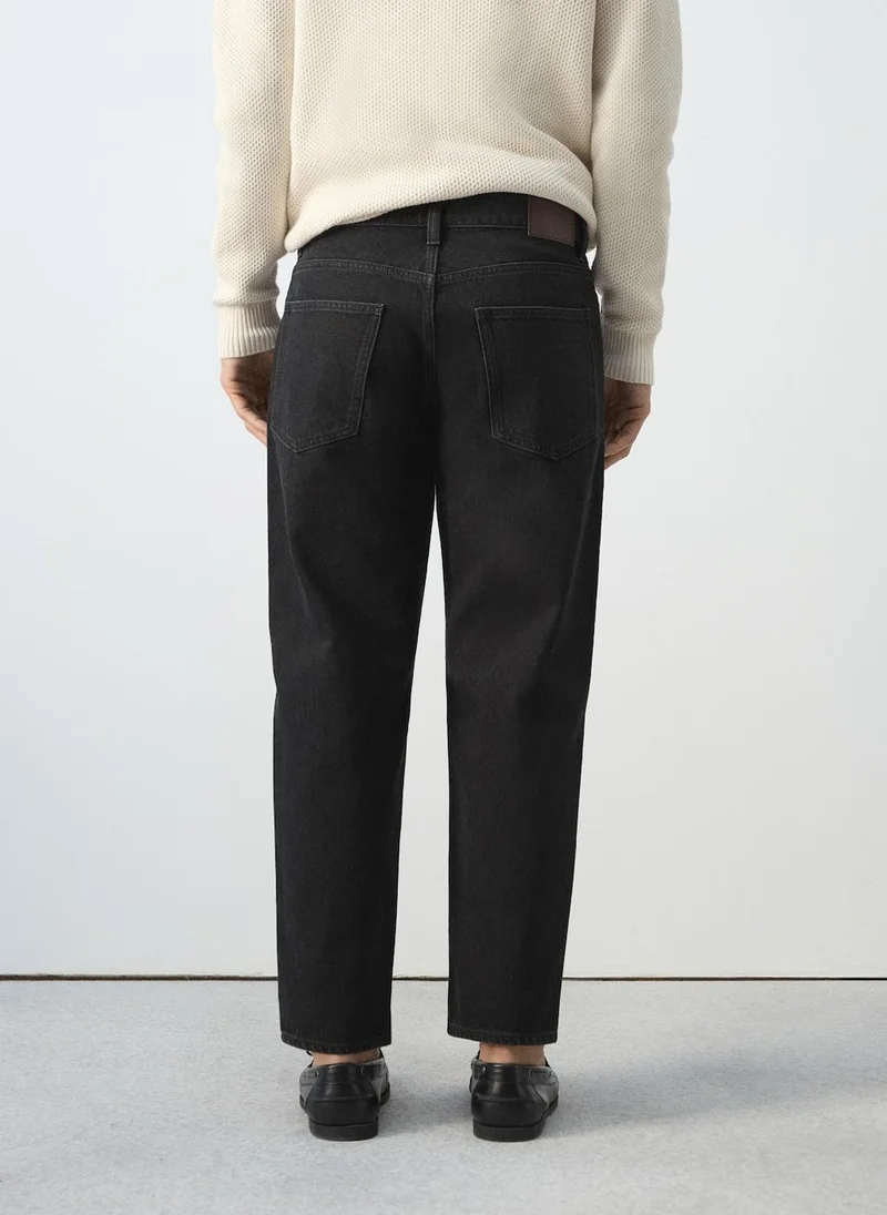 Mango Man Sammy cropped carrot-fit jeans